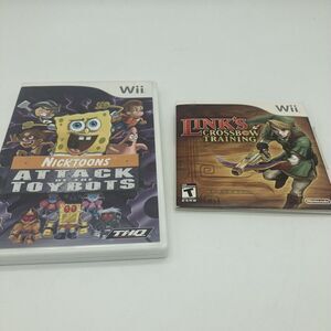 Wii Game Lot - Links Crossbow Training Zelda / Attack Of The Toybots